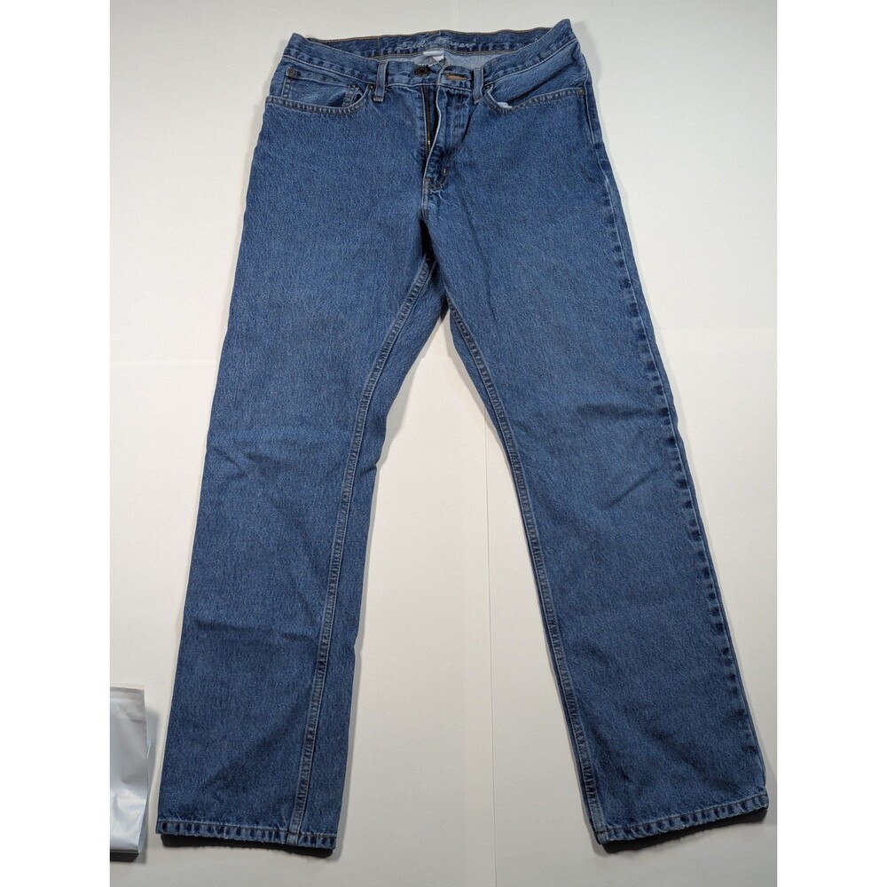 Eddie Bauer Straight Leg Denim Jeans Blue Medium Wash Classic Fit Mens 31x32